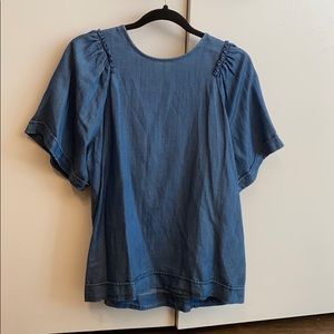 LOFT denim blouse